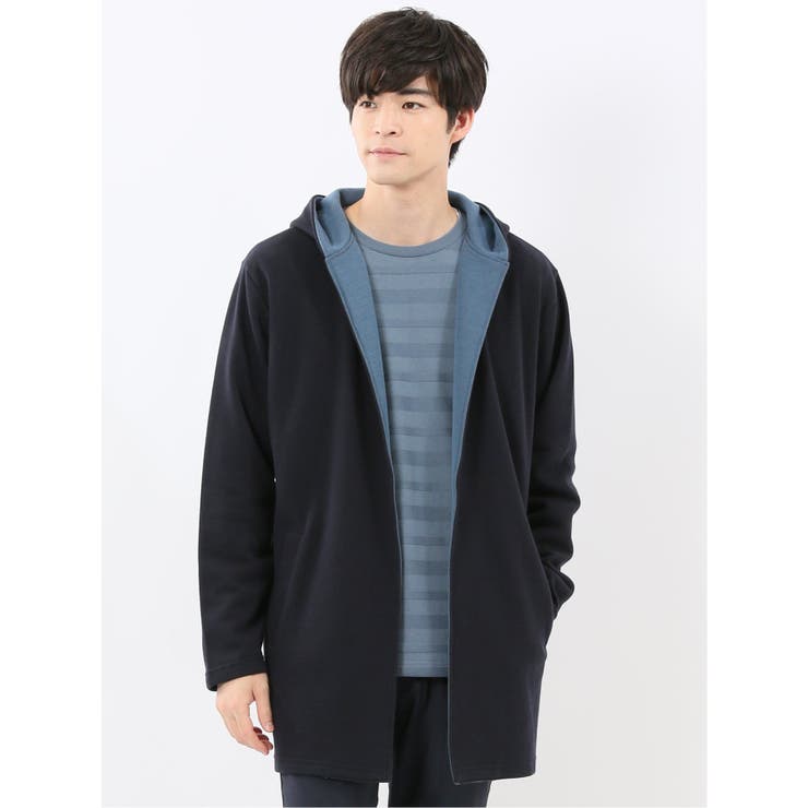 75紺 | ダブルフェイスカノコ フーディガン | TAKA-Q MEN