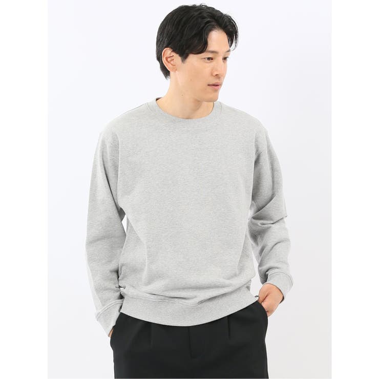 06グレー | コットン裏毛 クルートレーナー | TAKA-Q MEN