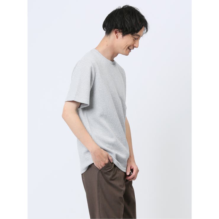 杢ワッフル クルーネック半袖Tシャツ | TAKA-Q MEN | 詳細画像4 