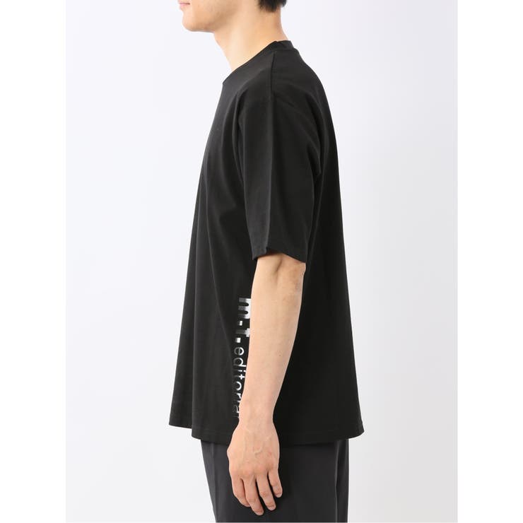 綿100% ロゴ刺繍 クルーネック半袖Tシャツ | TAKA-Q MEN | 詳細画像8 