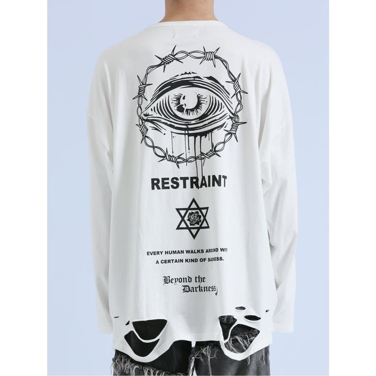 SD×PSYCHONATION チェーンアイコンダメージ クルー長袖Tシャツ | TAKA-Q MEN | 詳細画像8 