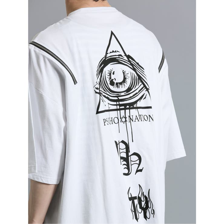 05黒】SD×PSYCHONATION クルーネック 5分袖BIGTシャツ[品番