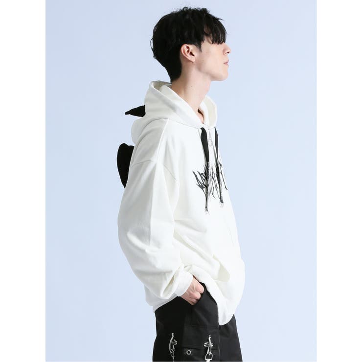 新作CRGNS ジッパー付きパーカー ホワイト/ブラック 楽天市場】Arch college logo sweat zip parka【white】 アーチ バスケ