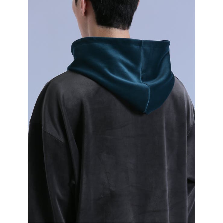 ベロアハーフZIP プルパーカー | TAKA-Q MEN | 詳細画像10 