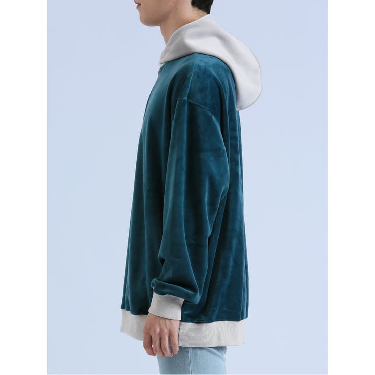 ベロアハーフZIP プルパーカー | TAKA-Q MEN | 詳細画像25 