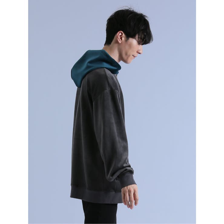ベロアハーフZIP プルパーカー | TAKA-Q MEN | 詳細画像4 