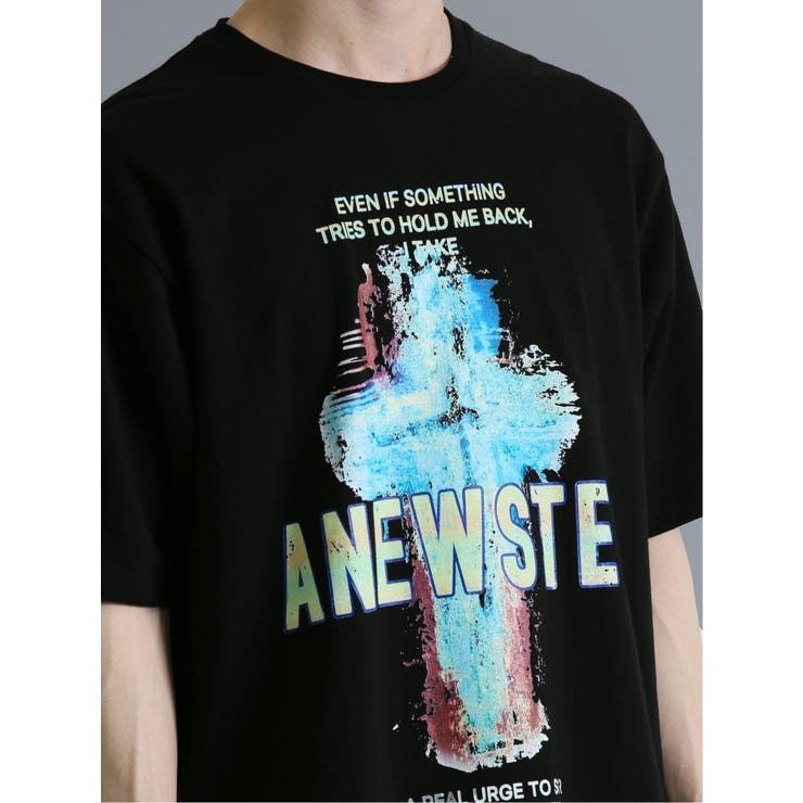 バンド クルーネック半袖ルーズTシャツ | TAKA-Q MEN | 詳細画像10 