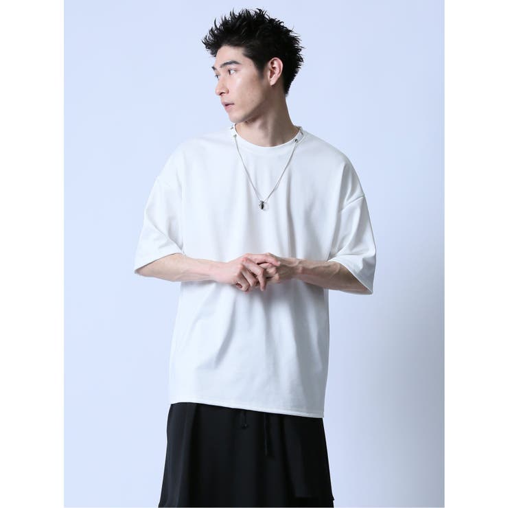 ネックレス付き クルーネック半袖Tシャツ[品番：TKQJ0022192