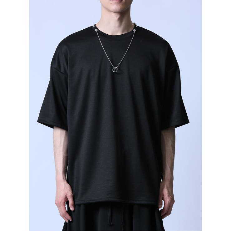 メンズ ロゴ半袖Tシャツ クルーネック HUMU0198PB-USCV02 パイルテレコ素材クルーネック半袖Tシャツ Tシャツ カットソー