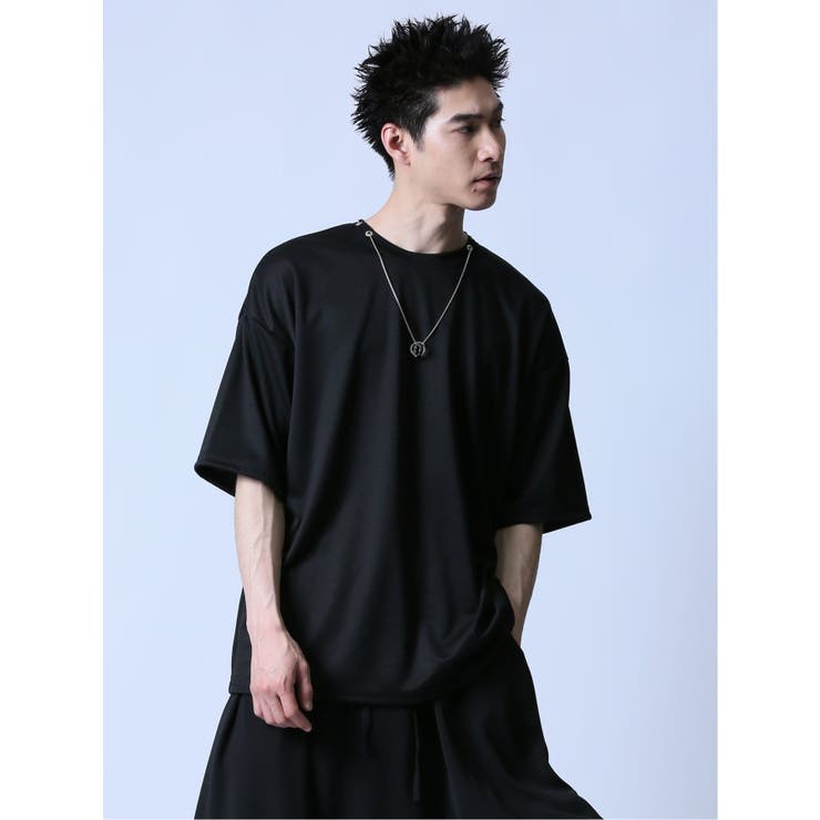 ネックレス付き クルーネック半袖Tシャツ[品番：TKQJ0022192