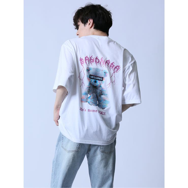 くまプリント クルーネック半袖Tシャツ[品番：TKQJ0022689]｜TAKA-Q ...