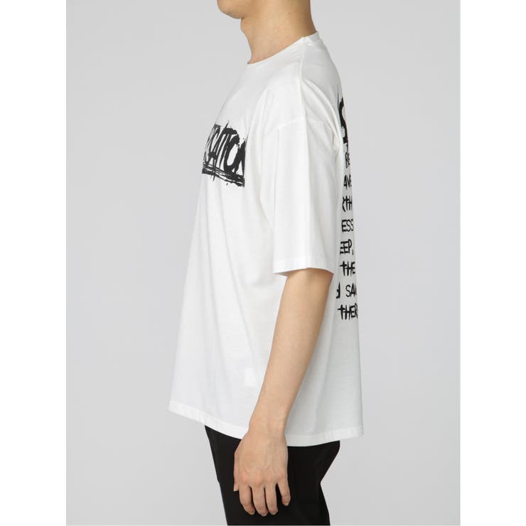 英字ロゴ クルーネック ルーズ半袖Tシャツ | TAKA-Q MEN | 詳細画像20 