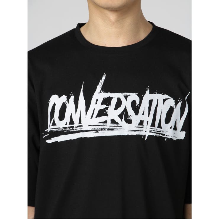 英字ロゴ クルーネック ルーズ半袖Tシャツ | TAKA-Q MEN | 詳細画像6 