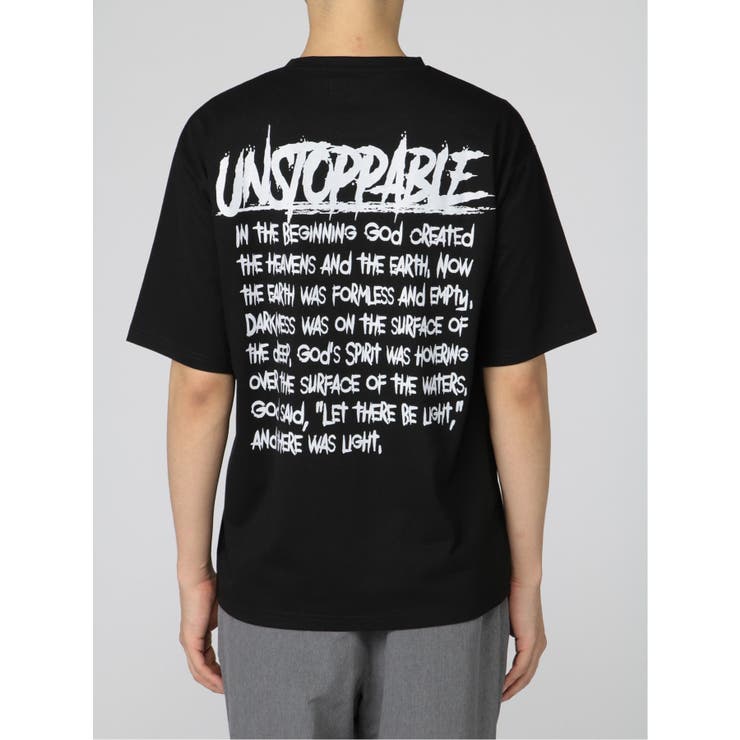 英字ロゴ クルーネック ルーズ半袖Tシャツ | TAKA-Q MEN | 詳細画像8 