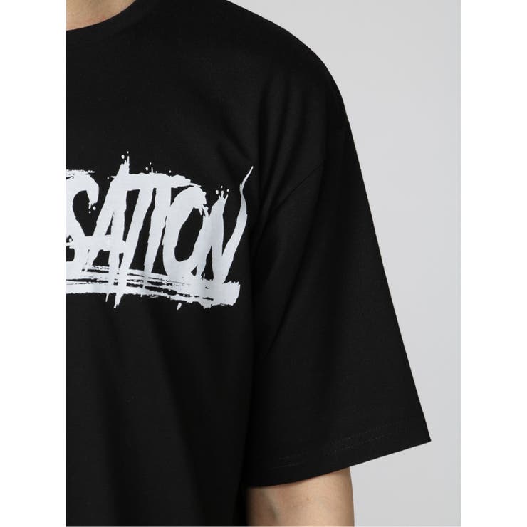 英字ロゴ クルーネック ルーズ半袖Tシャツ | TAKA-Q MEN | 詳細画像9 