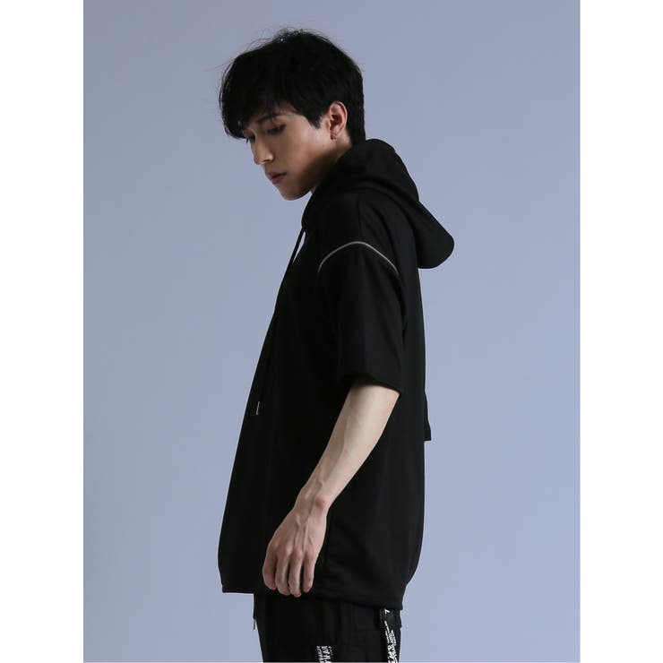  Man パーカー Tシャツ セット パーカー メンズ 半袖 五分袖 接触冷感 吸汗速乾 プルオーバー Tシャツ