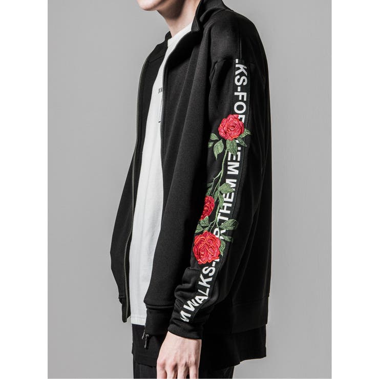 値下げ中！気志團 刺繍入りジャケット Lサイズ 薔薇刺繍セットアップ フルジップアウター[品番：TKQJ0010669]｜TAKA-Q
