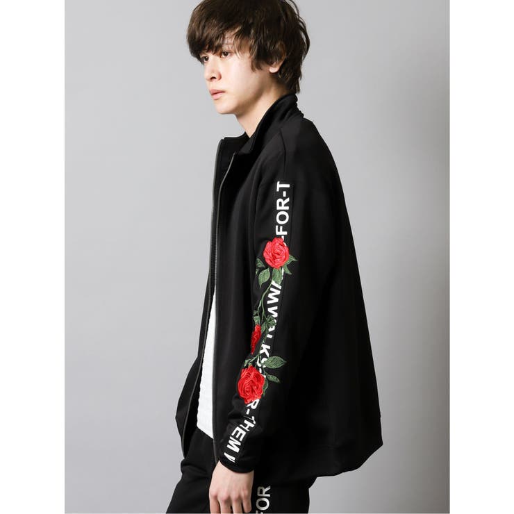 薔薇刺繍セットアップ フルジップアウター[品番：TKQJ0010669]｜TAKA-Q