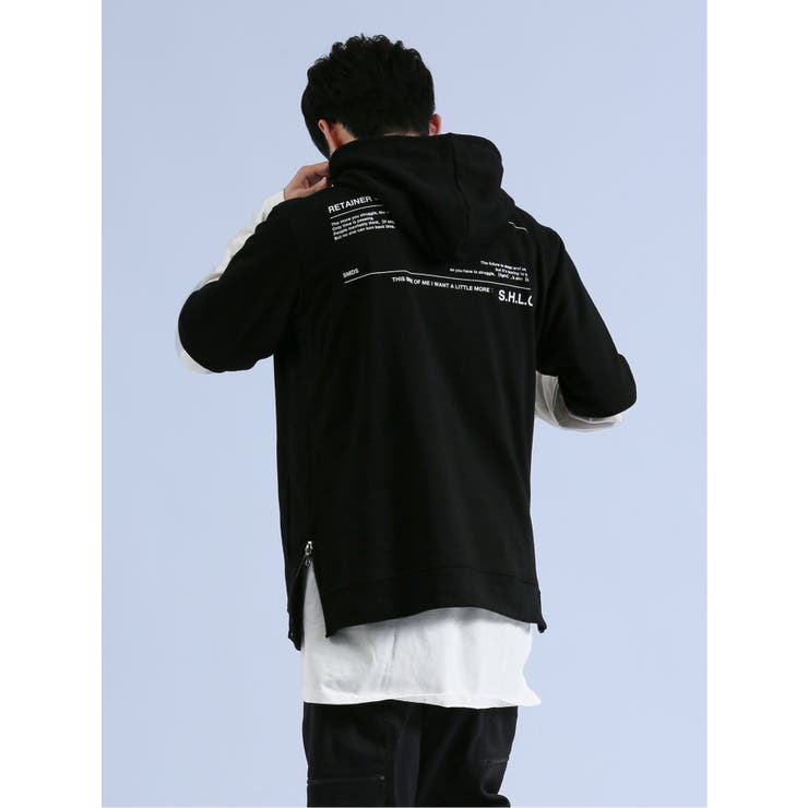 SHELLAC×SD 半袖プルパーカー+長袖Ｔシャツ アンサンブル | TAKA-Q MEN | 詳細画像3 
