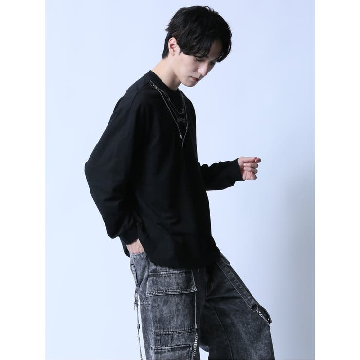 ネックレス付き クルーネック長袖Tシャツ | TAKA-Q MEN | 詳細画像4 