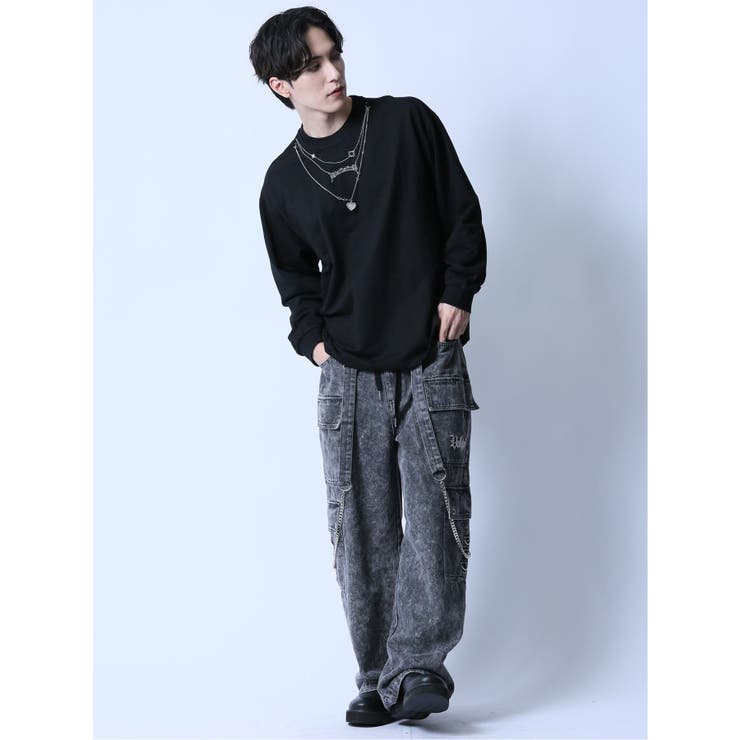 ネックレス付き クルーネック長袖Tシャツ | TAKA-Q MEN | 詳細画像5 