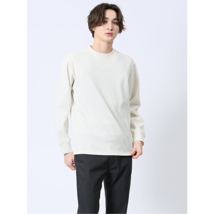 テックワッフル クルーネック長袖Tシャツ | TAKA-Q MEN | 詳細画像1 