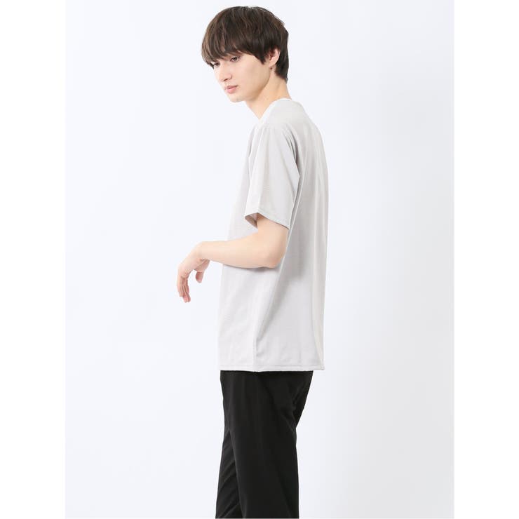 ヘリンボンジャガード キーネック半袖Tシャツ | TAKA-Q MEN | 詳細画像2 
