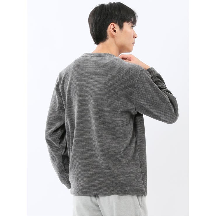 ストレッチ モールジャガード クルーネック長袖Tシャツ | TAKA-Q MEN | 詳細画像13 