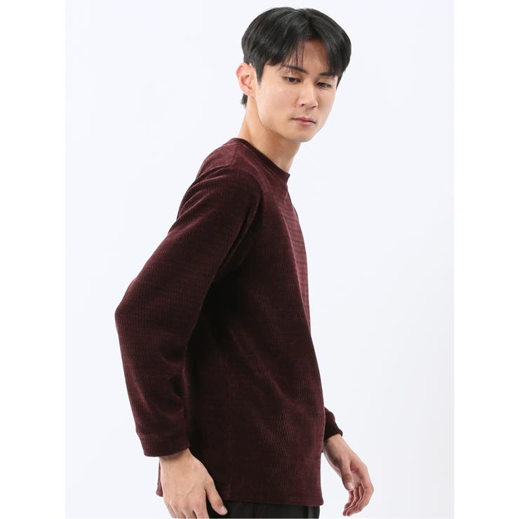 ストレッチ モールジャガード クルーネック長袖Tシャツ | TAKA-Q MEN | 詳細画像23 