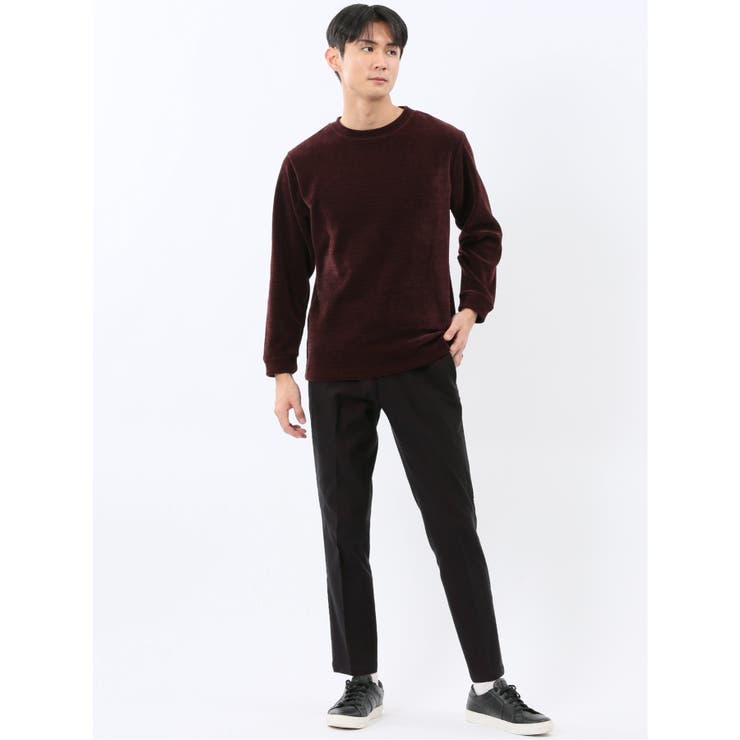 ストレッチ モールジャガード クルーネック長袖Tシャツ | TAKA-Q MEN | 詳細画像24 