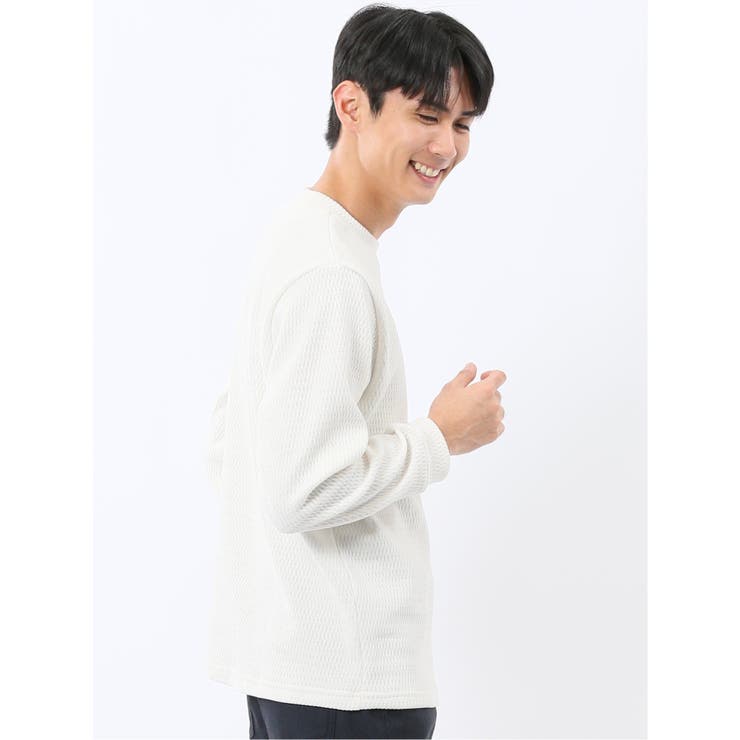 ストレッチ モールジャガード クルーネック長袖Tシャツ | TAKA-Q MEN | 詳細画像4 