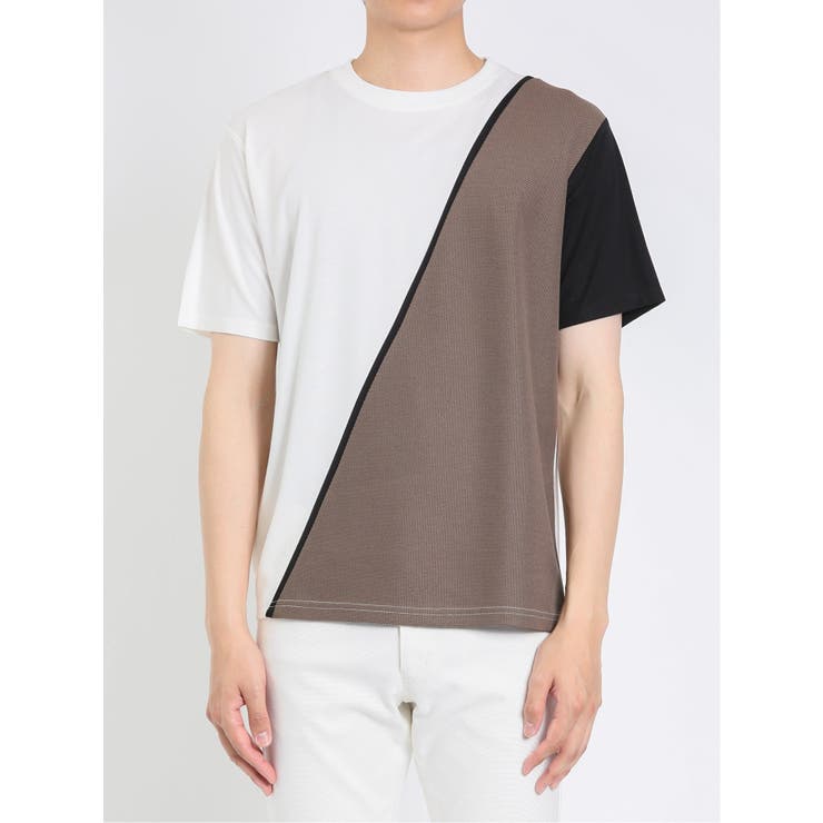 接触冷感 切替クルーネック半袖Tシャツ | TAKA-Q MEN | 詳細画像15 