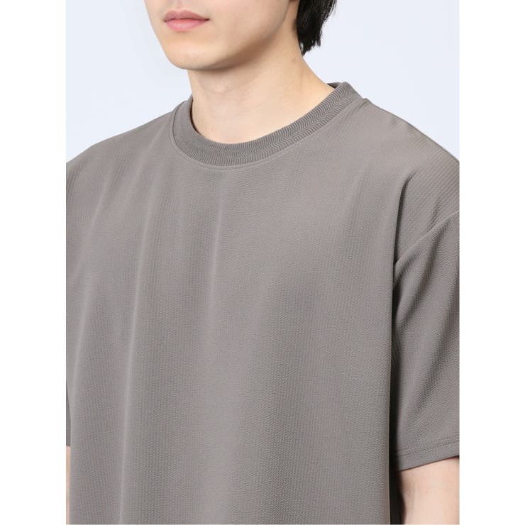 ふくれストライプ クルーネック半袖Tシャツ | TAKA-Q MEN | 詳細画像13 