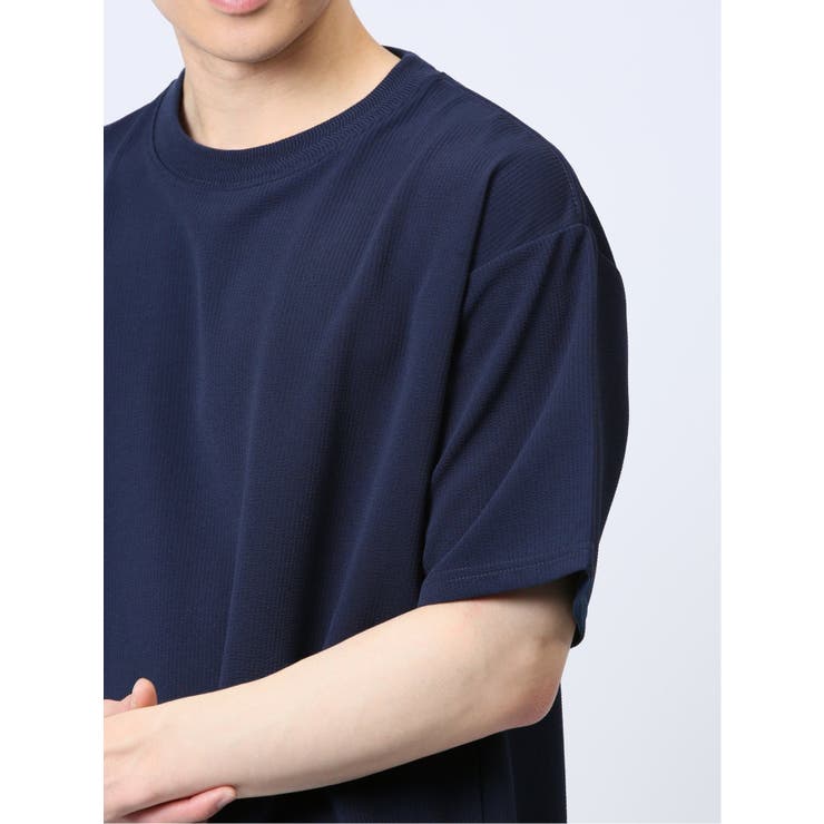 ふくれストライプ クルーネック半袖Tシャツ | TAKA-Q MEN | 詳細画像38 