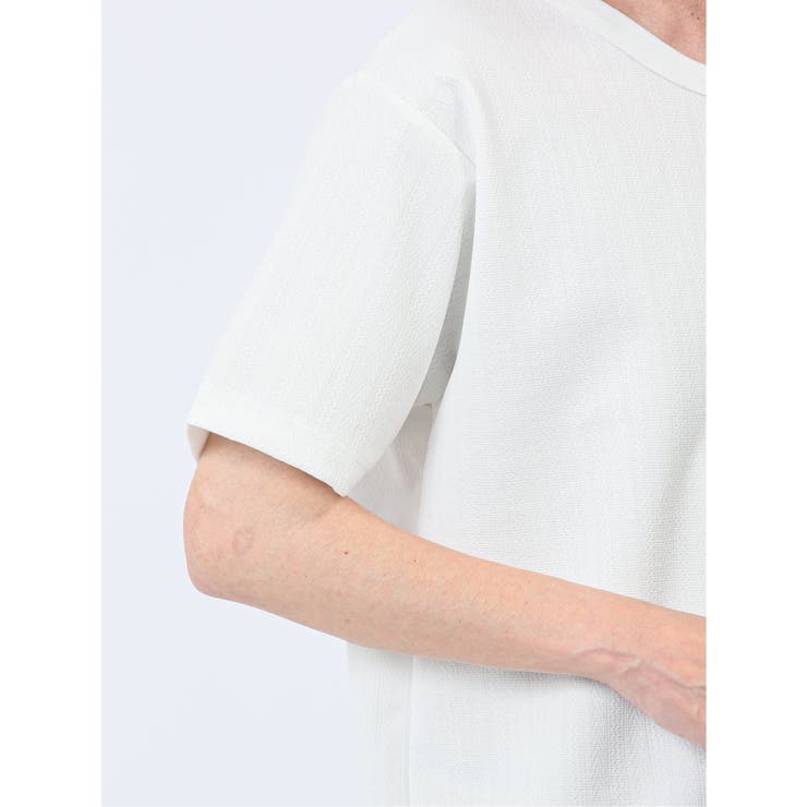 ふくれジャガード Vネック半袖Tシャツ | TAKA-Q MEN | 詳細画像10 