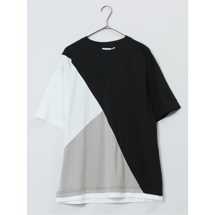 斜め切替 クルーネック半袖Tシャツ | TAKA-Q MEN | 詳細画像33 