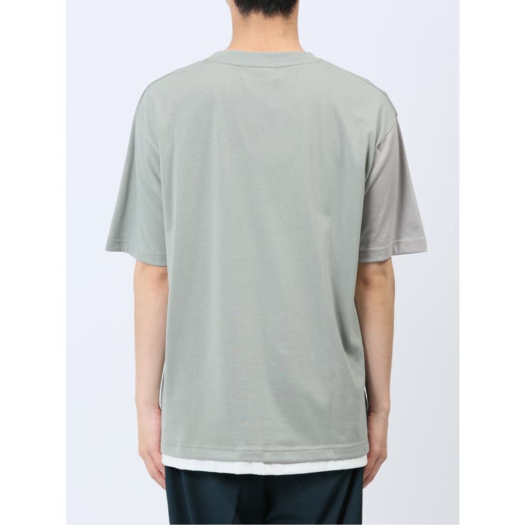 斜め切替 クルーネック半袖Tシャツ | TAKA-Q MEN | 詳細画像41 