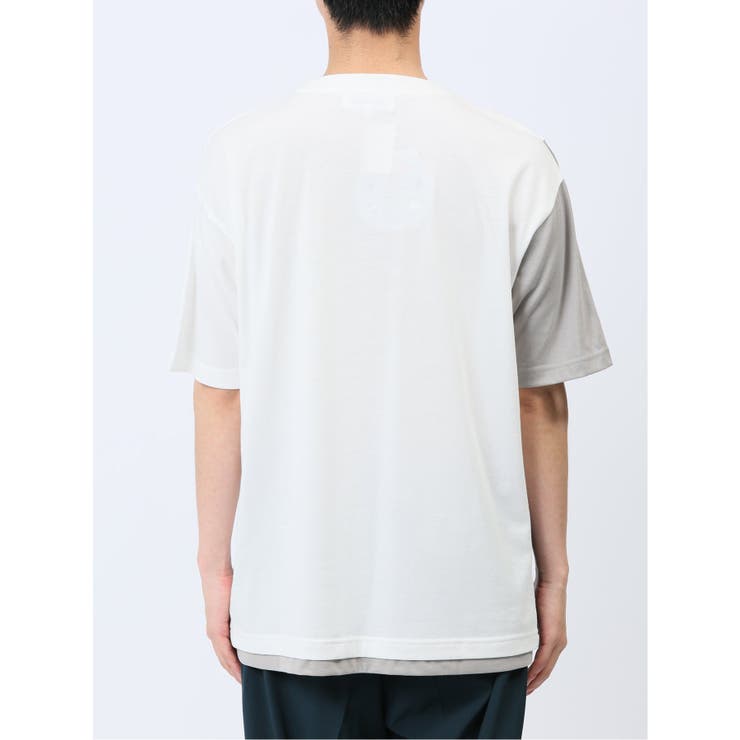 斜め切替 クルーネック半袖Tシャツ | TAKA-Q MEN | 詳細画像8 