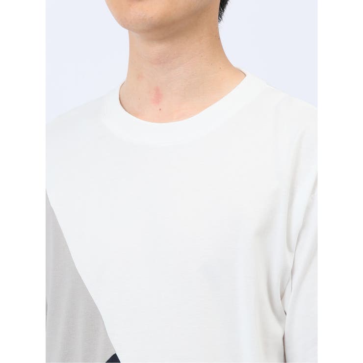 斜め切替 クルーネック半袖Tシャツ | TAKA-Q MEN | 詳細画像9 