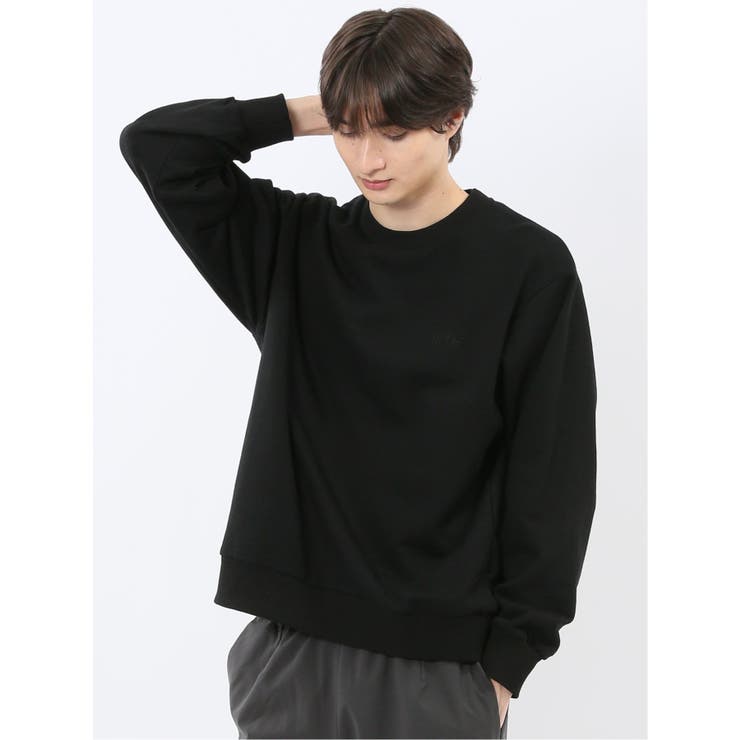 05黒 | ロゴ刺繍 裏毛スエットトレーナー | TAKA-Q MEN