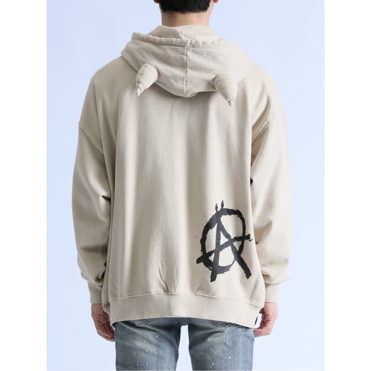 裏毛ピグメント デビルZIPパーカー[品番：TKQJ0021363]｜TAKA-Q MEN