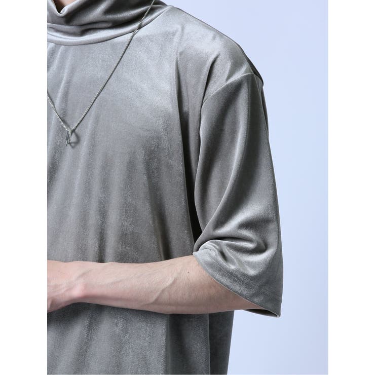 ネックレス付き タートル半袖Tシャツ | TAKA-Q MEN | 詳細画像9 