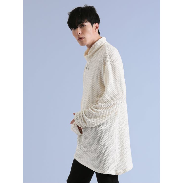 ネックレス付き アシメタートル長袖Tシャツ[品番：TKQJ0020291]｜TAKA