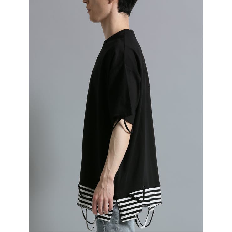 フェイクレイヤード クルーネック半袖BIGＴシャツ | TAKA-Q MEN | 詳細画像15 