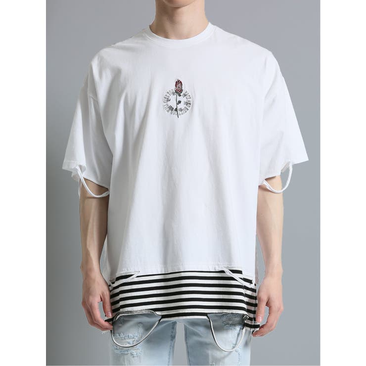 フェイクレイヤード クルーネック半袖BIGＴシャツ | TAKA-Q MEN | 詳細画像5 