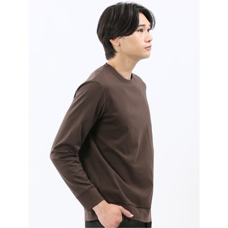 【DRESS T-SHIRT】シルケットスムス スロープネック 長袖Tシャツ | TAKA-Q MEN | 詳細画像33 