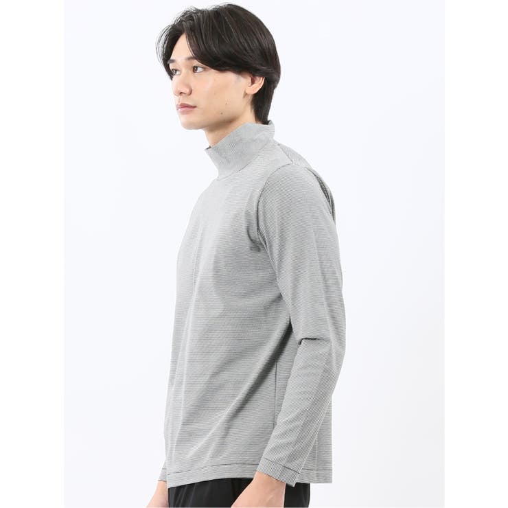 【DRESS T-SHIRT】シルケットスムス ハイネック 長袖Tシャツ | TAKA-Q MEN | 詳細画像2 