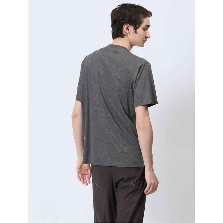 【DRESS T-SHIRT】レーヨン混ストレッチ スロープネック半袖Tシャツ | TAKA-Q MEN | 詳細画像13 