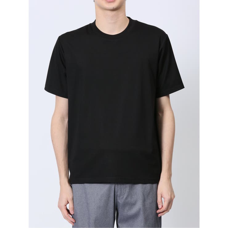 【DRESS T-SHIRT】レーヨン混ストレッチ スロープネック半袖Tシャツ | TAKA-Q MEN | 詳細画像19 