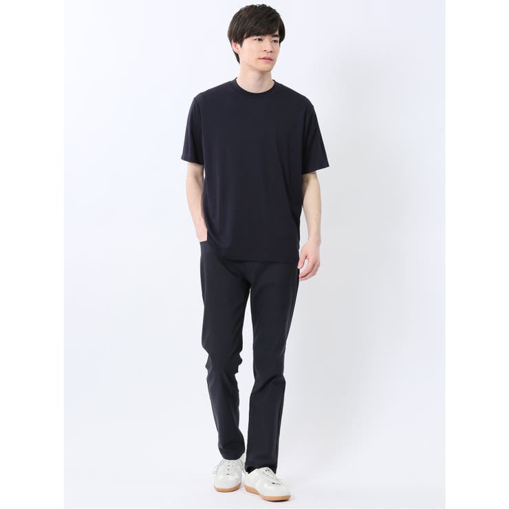 【DRESS T-SHIRT】レーヨン混ストレッチ スロープネック半袖Tシャツ | TAKA-Q MEN | 詳細画像28 